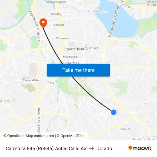 Carretera 846 (Pr-846) Antes Calle Aa to Dorado map