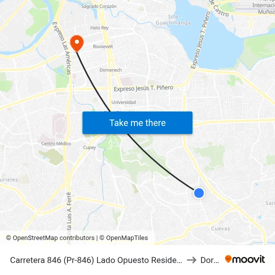 Carretera 846 (Pr-846) Lado Opuesto Residencial Covadonga to Dorado map