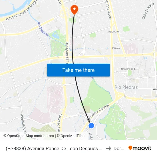 (Pr-8838) Avenida Ponce De Leon Despues Calle Parana to Dorado map