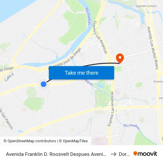 Avenida Franklin D. Roosvelt Despues Avenida Jose De Diego to Dorado map