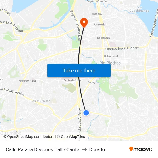 Calle Parana Despues Calle Carite to Dorado map