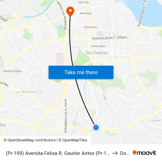 (Pr-199) Avenida Felisa R. Gautier Antes (Pr-176) Avenida Victor M. Labiosa to Dorado map