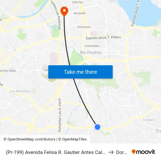 (Pr-199) Avenida Felisa R. Gautier Antes Calle Princesa to Dorado map