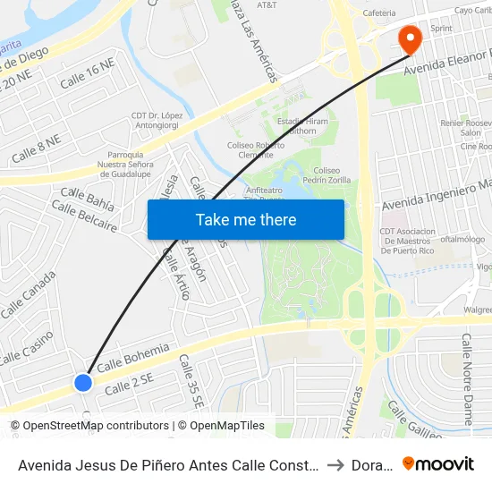 Avenida Jesus De Piñero Antes Calle Constitución to Dorado map