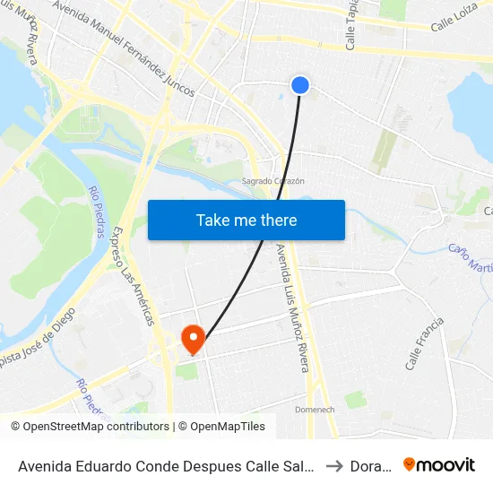 Avenida Eduardo Conde Despues Calle Salgado to Dorado map