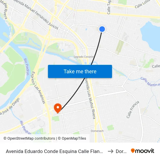 Avenida Eduardo Conde Esquina Calle Flanboyan Del Rio to Dorado map