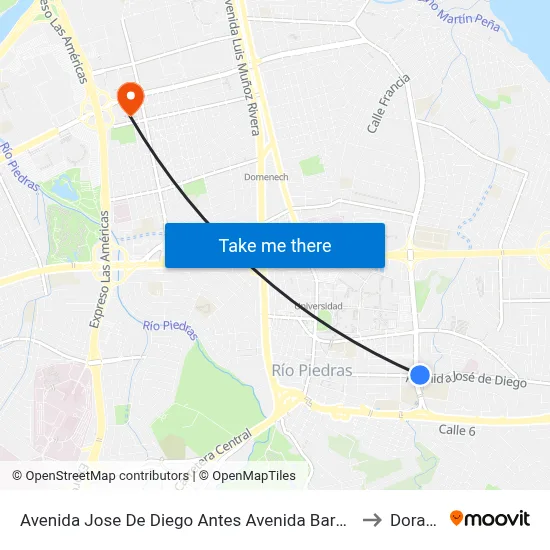 Avenida Jose De Diego Antes Avenida Barbosa to Dorado map