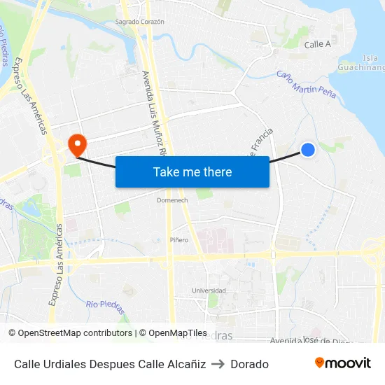 Calle Urdiales Despues Calle Alcañiz to Dorado map