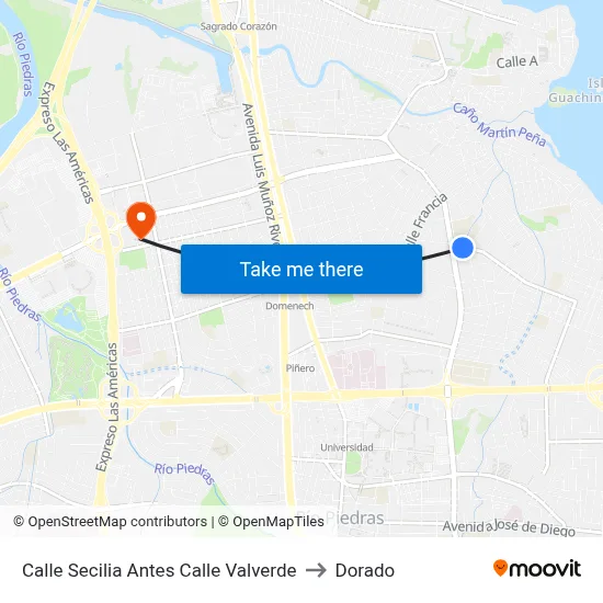 Calle Secilia Antes Calle Valverde to Dorado map