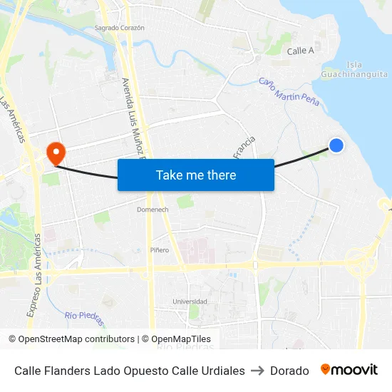 Calle Flanders Lado Opuesto Calle Urdiales to Dorado map