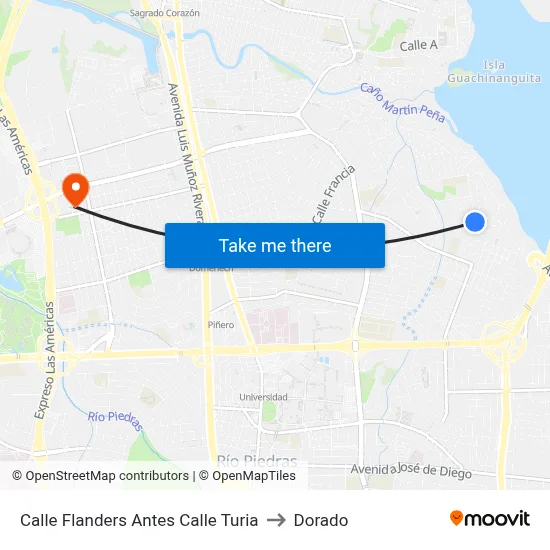 Calle Flanders Antes Calle Turia to Dorado map
