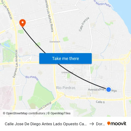 Calle Jose De Diego Antes Lado Opuesto Calle Pedro Diaz Correa to Dorado map