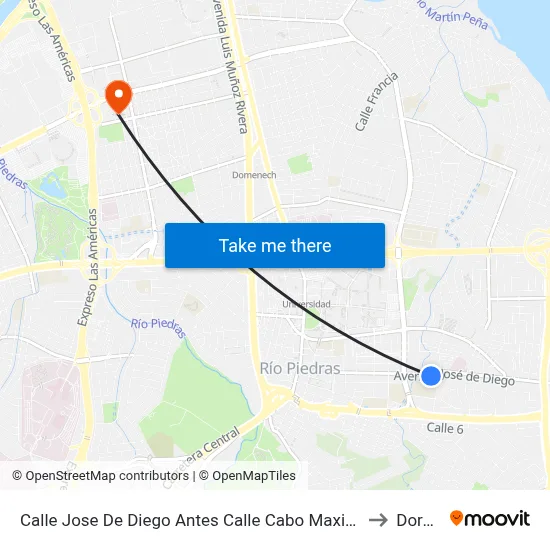 Calle Jose De Diego Antes Calle Cabo Maximo Alomar to Dorado map