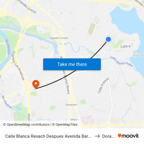 Calle Blanca Rexach Despues Avenida Barbosa to Dorado map