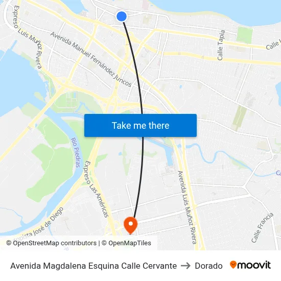 Avenida Magdalena Esquina Calle Cervante to Dorado map