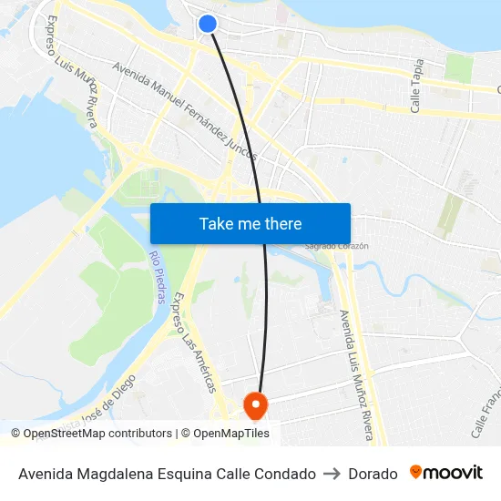Avenida Magdalena Esquina Calle Condado to Dorado map