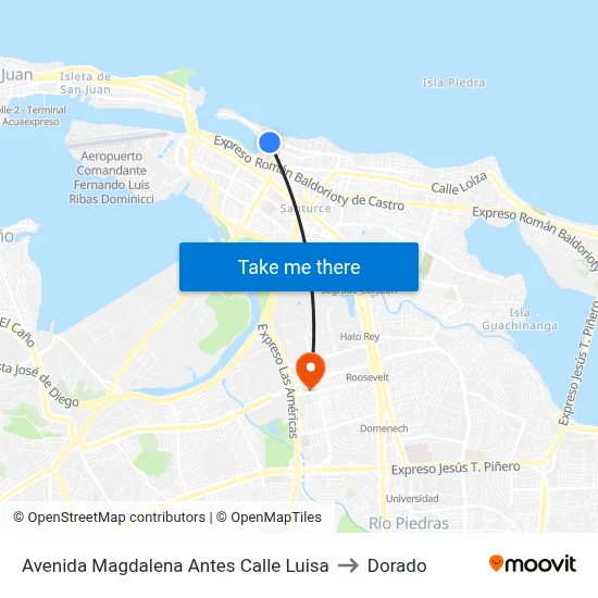 Avenida Magdalena Antes Calle Luisa to Dorado map