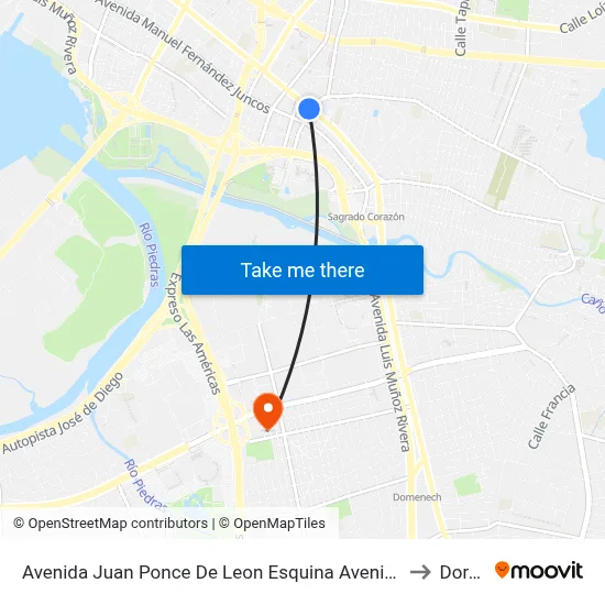 Avenida Juan Ponce De Leon Esquina Avenida Fidalgo Diaz to Dorado map