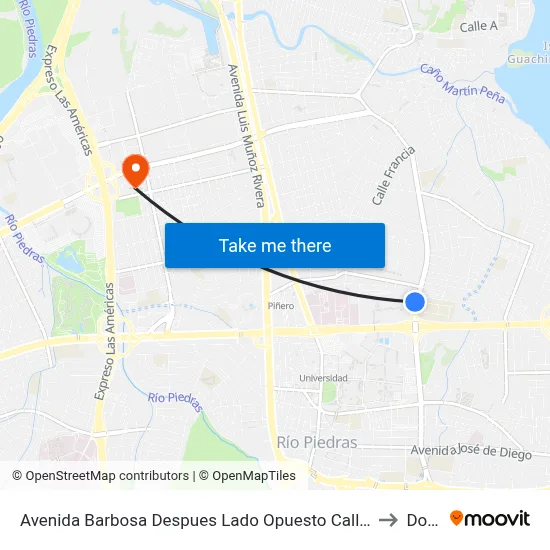 Avenida Barbosa Despues Lado Opuesto Calle Creuz (Esc. Miguel Such) to Dorado map