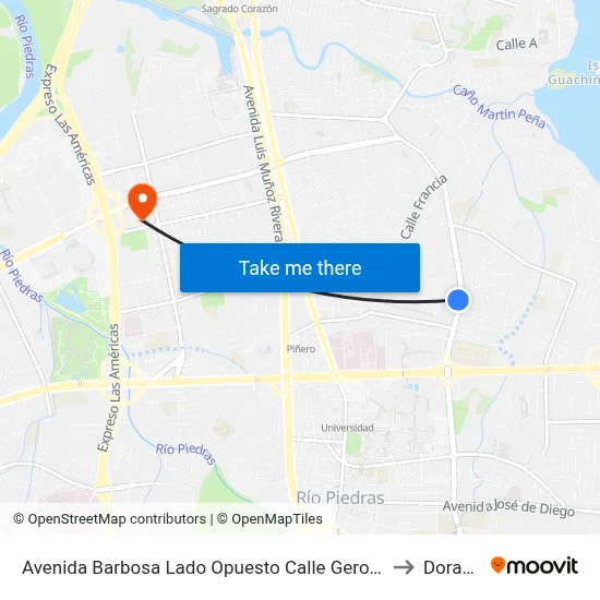 Avenida Barbosa Lado Opuesto Calle Gerona to Dorado map
