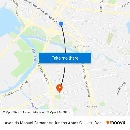 Avenida Manuel Fernandez Juncos Antes Calle Victor Lopez to Dorado map