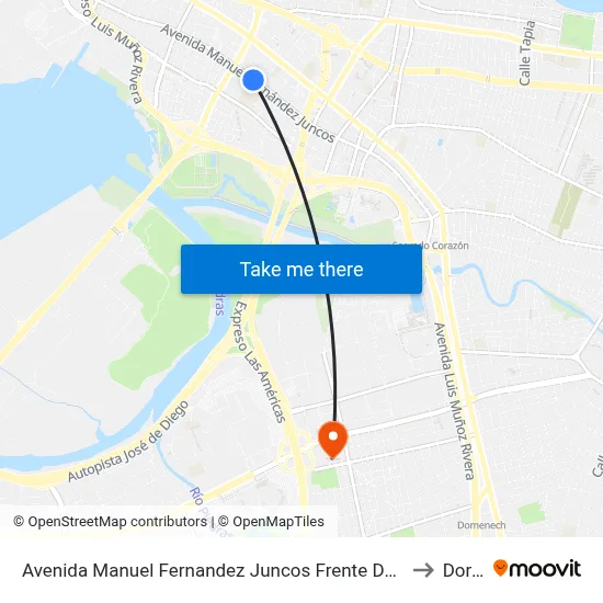 Avenida Manuel Fernandez Juncos Frente Departamento De Salud to Dorado map