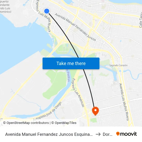 Avenida Manuel Fernandez Juncos Esquina Calle Estado to Dorado map