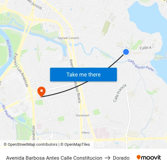Avenida Barbosa Antes Calle Constitucion to Dorado map