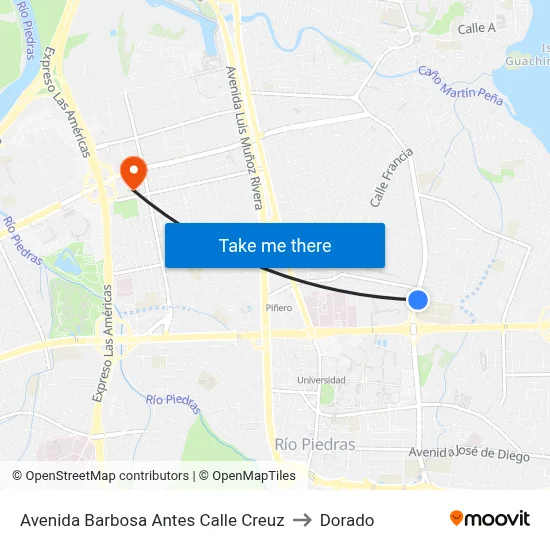 Avenida Barbosa Antes Calle Creuz to Dorado map