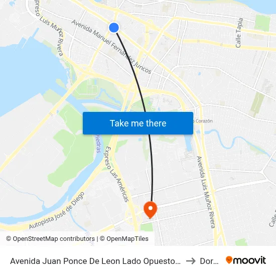 Avenida Juan Ponce De Leon Lado Opuesto Calle Villamil to Dorado map