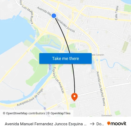Avenida Manuel Fernandez Juncos Esquina Avenida Roberto H Tood to Dorado map