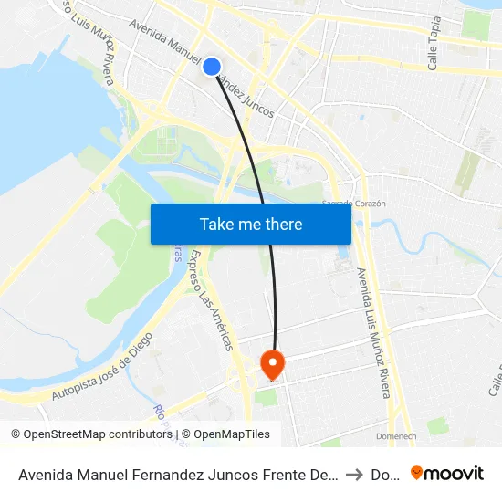 Avenida Manuel Fernandez Juncos Frente Departamento De Agricultura to Dorado map
