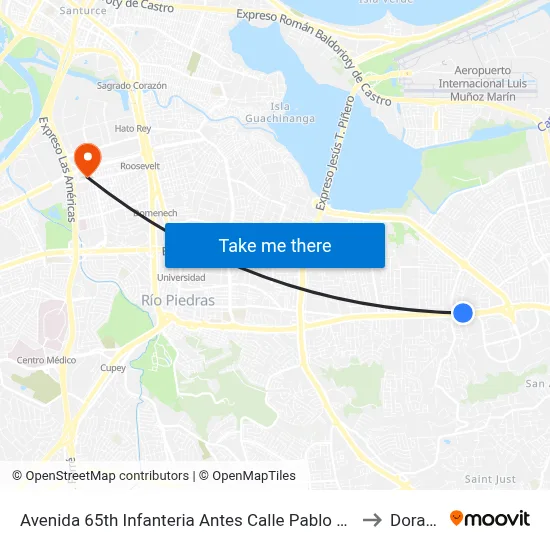 Avenida 65th Infanteria Antes Calle Pablo Saez to Dorado map