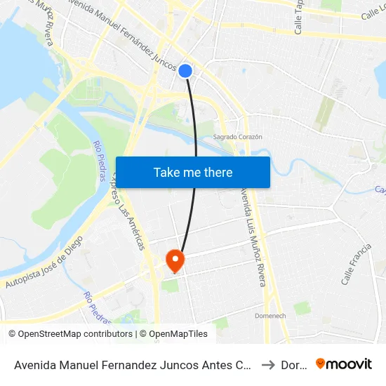 Avenida Manuel Fernandez Juncos Antes Calle Victor Lopez to Dorado map
