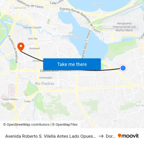 Avenida Roberto S. Vilella Antes Lado Opuesto Calle Felix De Azara to Dorado map
