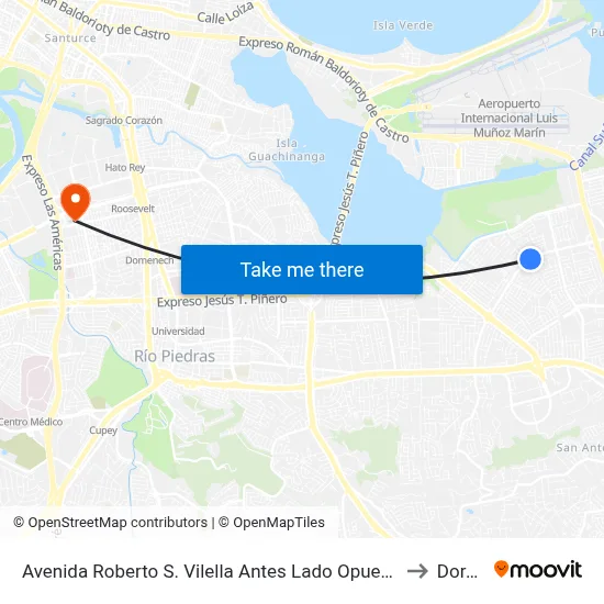 Avenida Roberto S. Vilella Antes Lado Opuesto Calle 259 to Dorado map