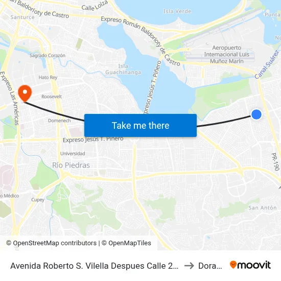 Avenida Roberto S. Vilella Despues Calle 246 to Dorado map