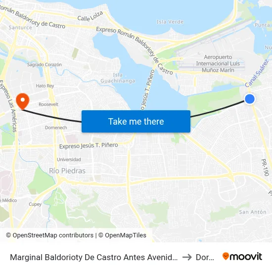 Marginal Baldorioty De Castro Antes Avenida Iturregui to Dorado map