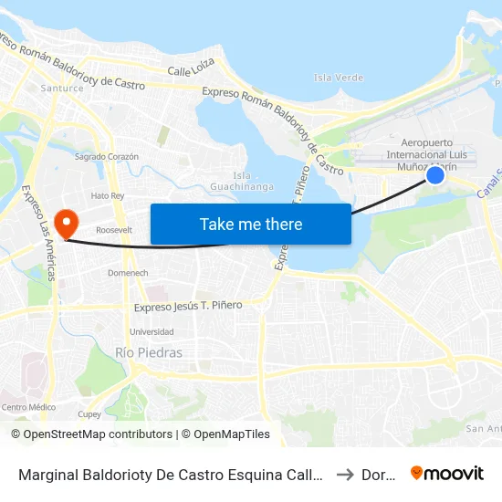Marginal Baldorioty De Castro Esquina Calle Joaquina to Dorado map