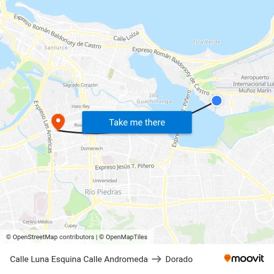 Calle Luna Esquina Calle Andromeda to Dorado map