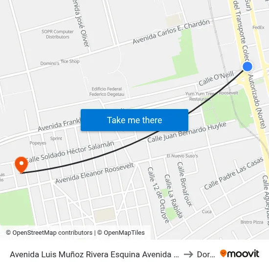 Avenida Luis Muñoz Rivera Esquina Avenida Franklin D. Roosvelt to Dorado map