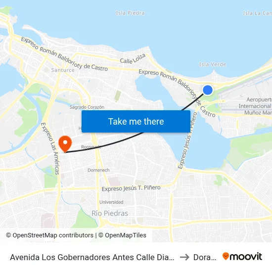 Avenida Los Gobernadores Antes Calle Diazway to Dorado map