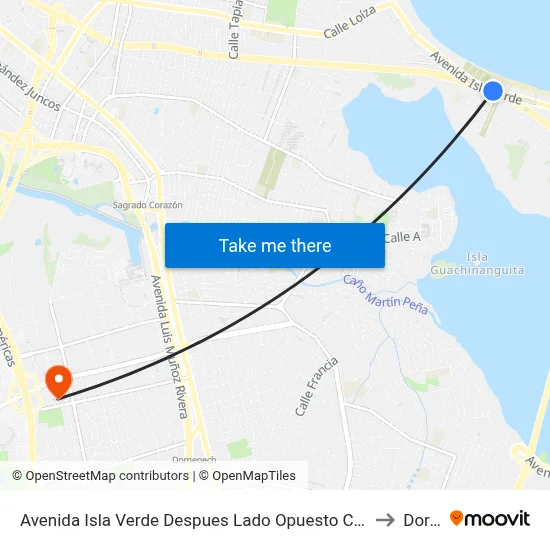 Avenida Isla Verde Despues Lado Opuesto Condado Beach Tower to Dorado map