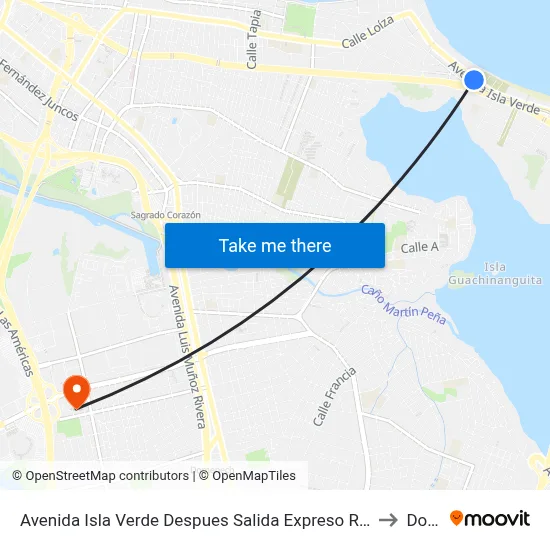 Avenida Isla Verde Despues Salida Expreso Ramón Baldorioty De Castro to Dorado map
