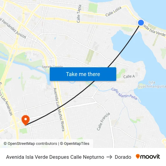 Avenida Isla Verde Despues Calle Nepturno to Dorado map