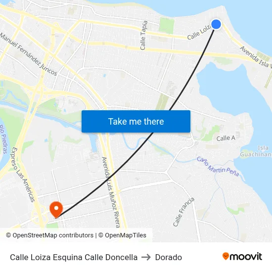 Calle Loiza Esquina Calle Doncella to Dorado map