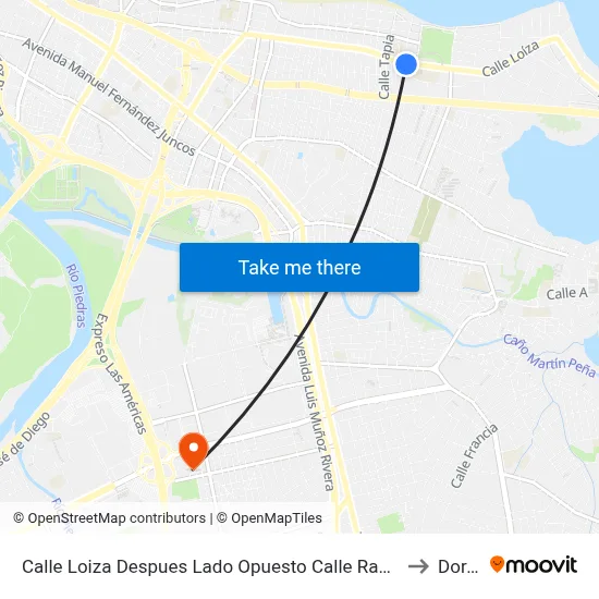 Calle Loiza Despues Lado Opuesto Calle Rampla Del Admirante to Dorado map
