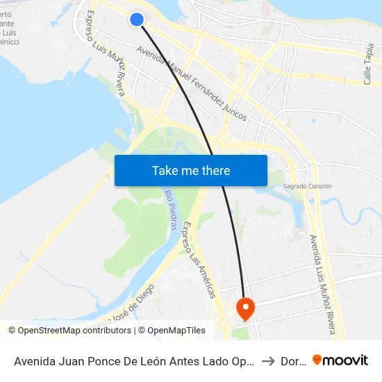 Avenida Juan Ponce De León Antes Lado Opuesto Calle Waymouth to Dorado map