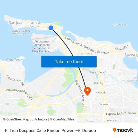 El Tren Despues Calle Ramon Power to Dorado map