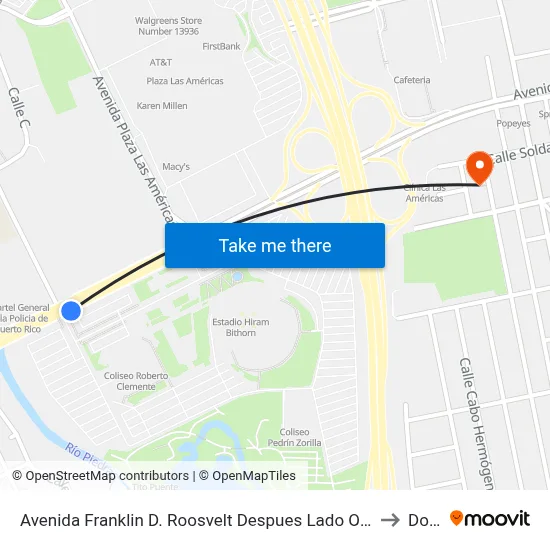 Avenida Franklin D. Roosvelt Despues Lado Opuesto Calle Nemecio Canales to Dorado map